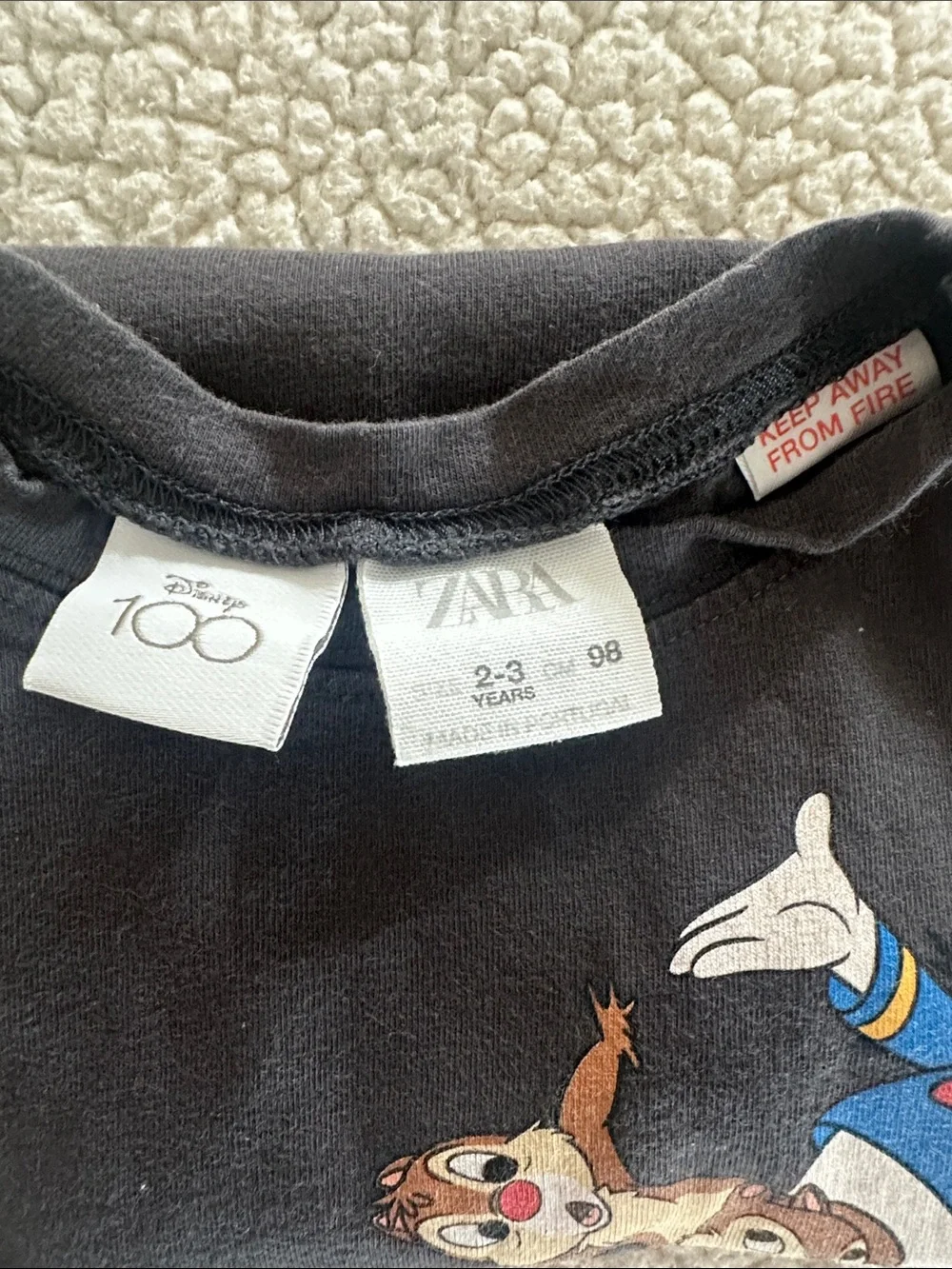 Zara Black Kids Tee with Disney Stack Graphic - Picture 5 of 5